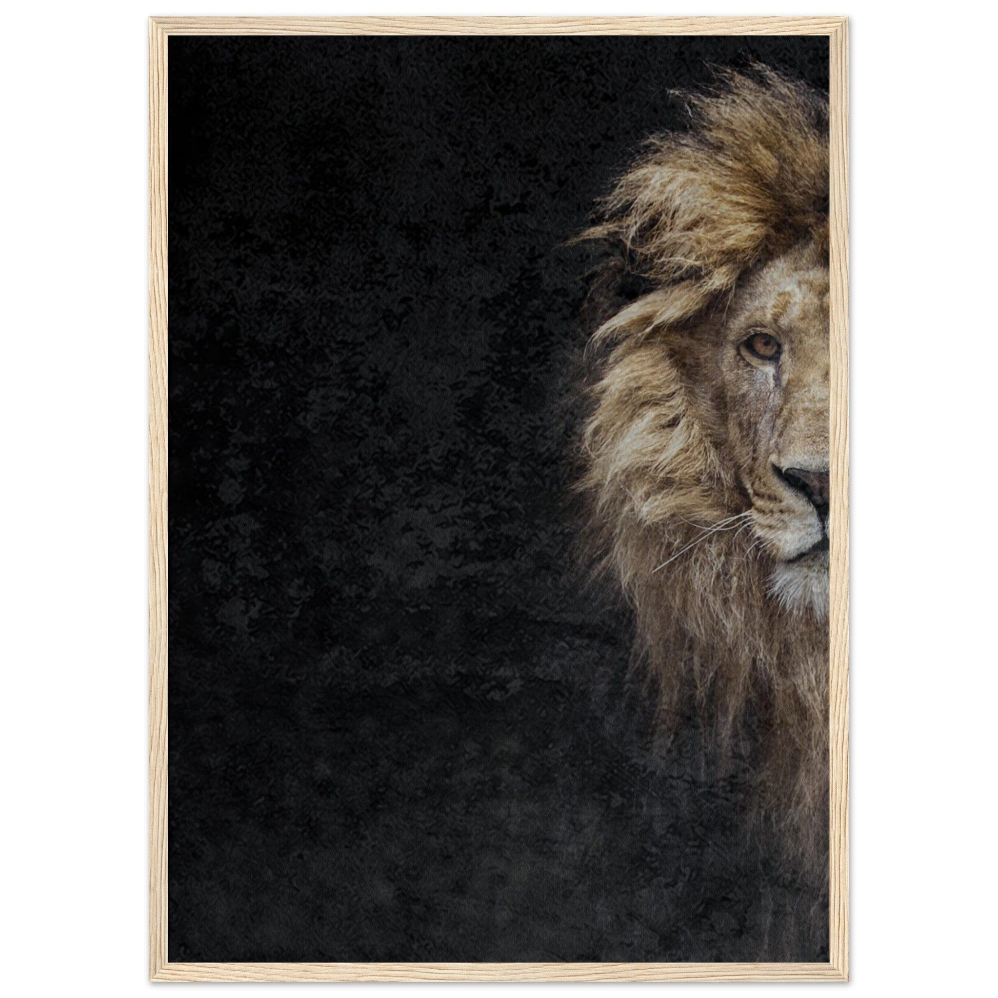 Micoo Art and Decor Posters, Prints and Visual Artworks 50x70 cm / 20x28″ / Wood frame THE LION OF JUDAH - Framed Poster