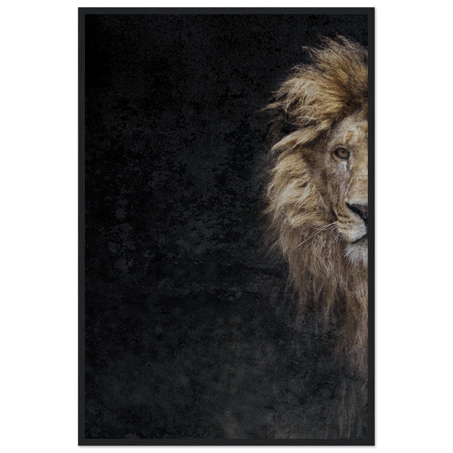 Micoo Art and Decor Posters, Prints and Visual Artworks 60x90 cm / 24x36″ / Black frame THE LION OF JUDAH - Framed Poster