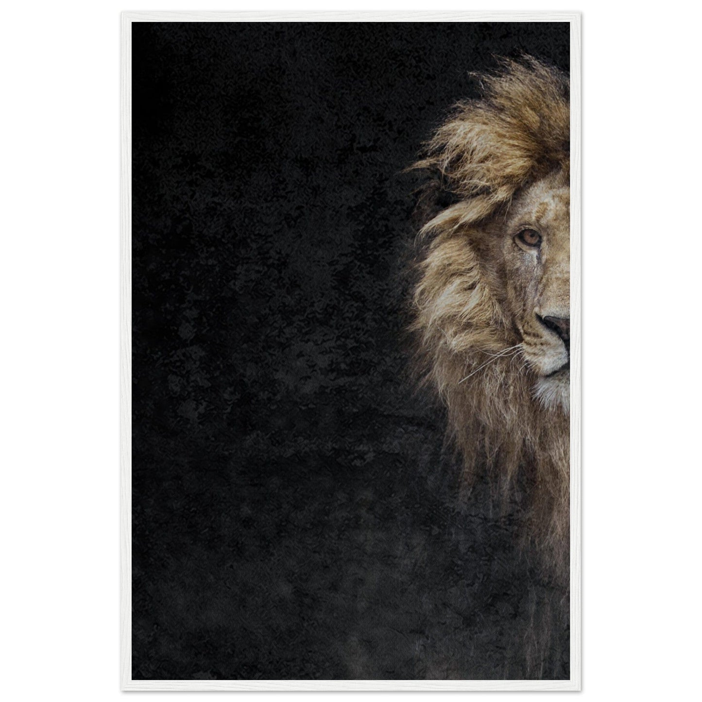 Micoo Art and Decor Posters, Prints and Visual Artworks 60x90 cm / 24x36″ / White frame THE LION OF JUDAH - Framed Poster