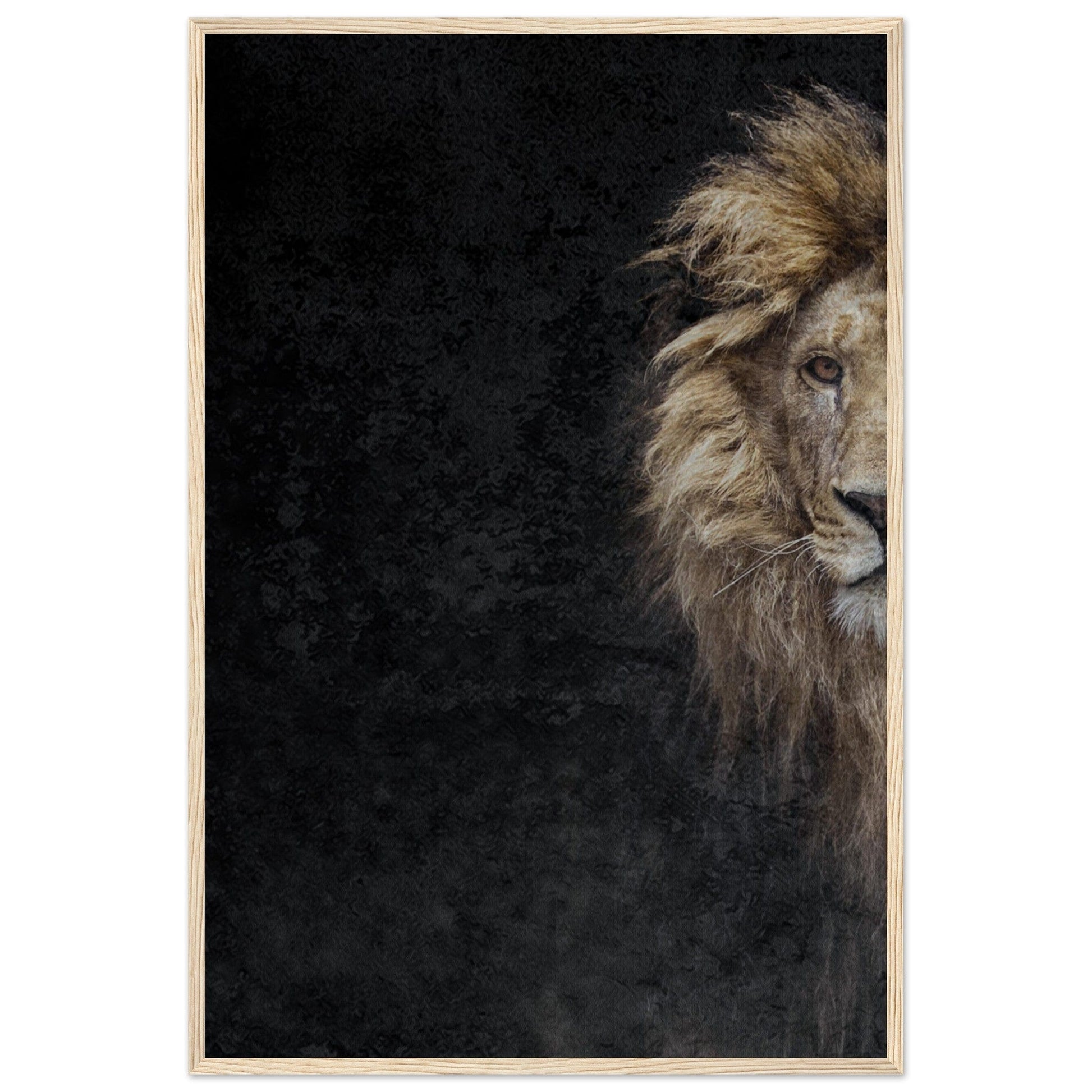 Micoo Art and Decor Posters, Prints and Visual Artworks 60x90 cm / 24x36″ / Wood frame THE LION OF JUDAH - Framed Poster