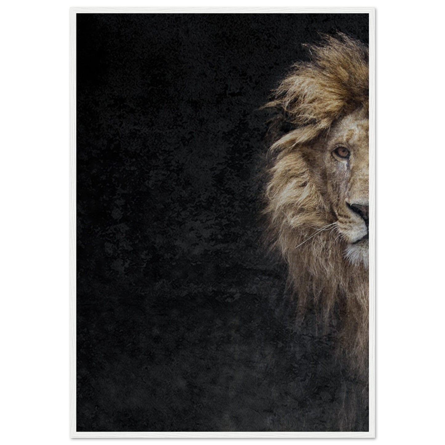 Micoo Art and Decor Posters, Prints and Visual Artworks 70x100 cm / 28x40″ / White frame THE LION OF JUDAH - Framed Poster