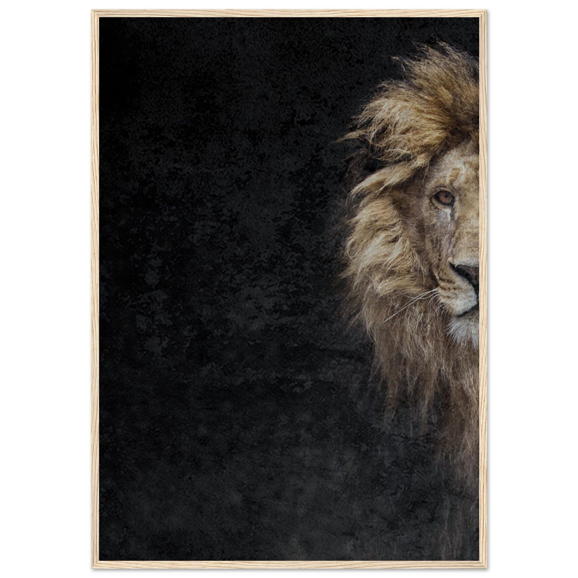 Micoo Art and Decor Posters, Prints and Visual Artworks 70x100 cm / 28x40″ / Wood frame THE LION OF JUDAH - Framed Poster