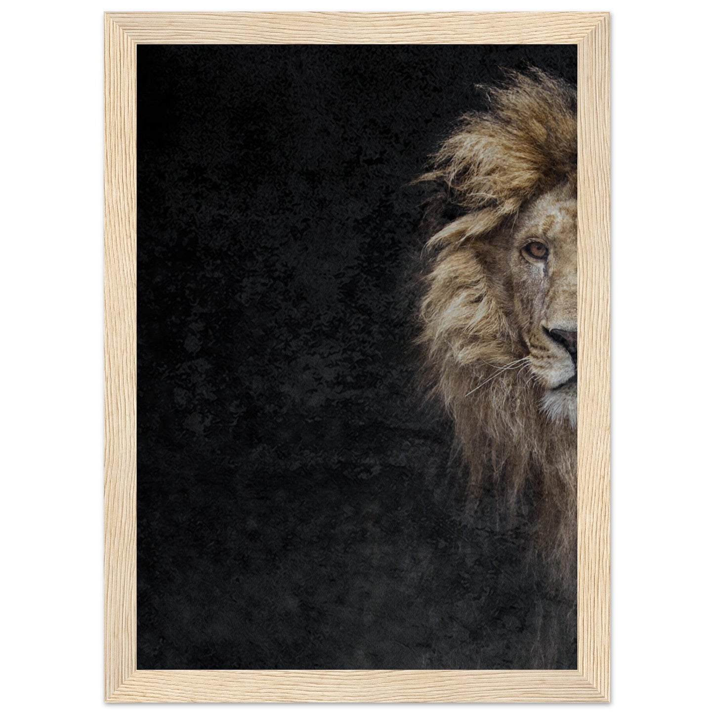 Micoo Art and Decor Posters, Prints and Visual Artworks A4 21x29.7 cm / 8x12″ / Wood frame THE LION OF JUDAH - Framed Poster