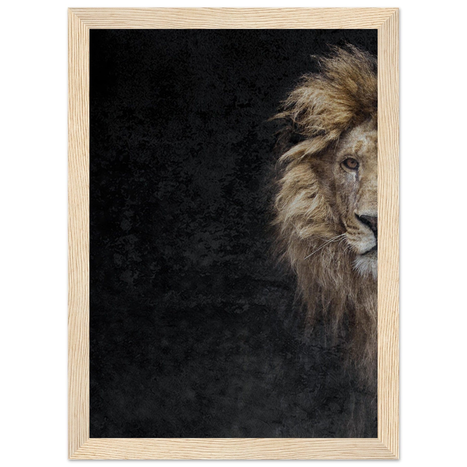 Micoo Art and Decor Posters, Prints and Visual Artworks A4 21x29.7 cm / 8x12″ / Wood frame THE LION OF JUDAH - Framed Poster