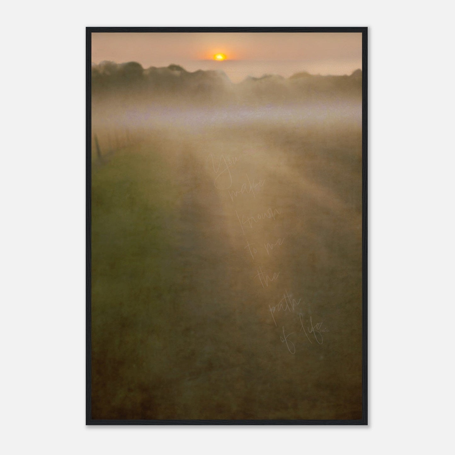 Micoo Art and Decor Posters, Prints and Visual Artworks THE PATH OF LIFE - Abstract Landscape - Framed Poster