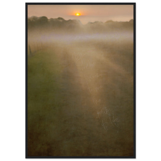 Micoo Art and Decor Posters, Prints and Visual Artworks 70x100 cm / 28x40″ / Black frame THE PATH OF LIFE  - Abstract Landscape - Framed Poster