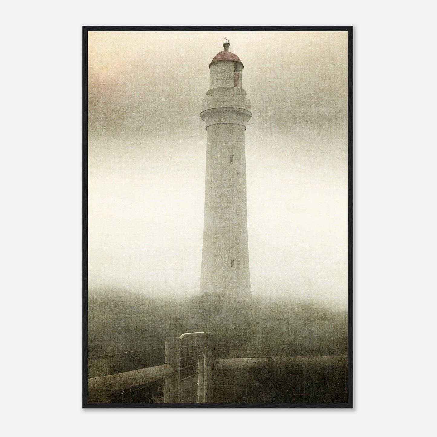 Micoo Art & Decor Posters, Prints and Visual Artworks WATCHING & WAITING - Lighthouse - Nautical - Framed Poster