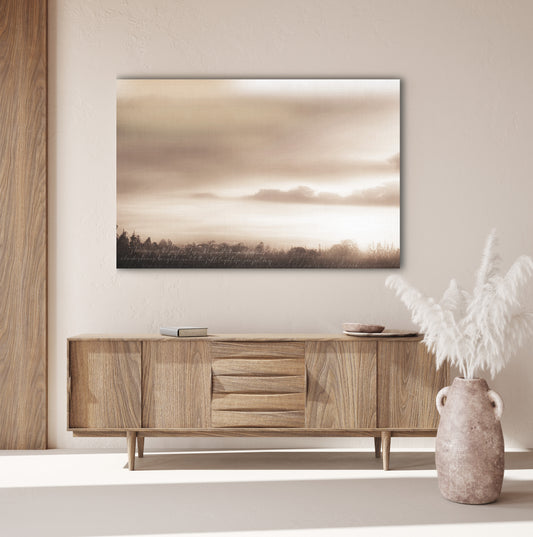 Christian trending wall art abstract landscape with muted earthy tones on canvas 