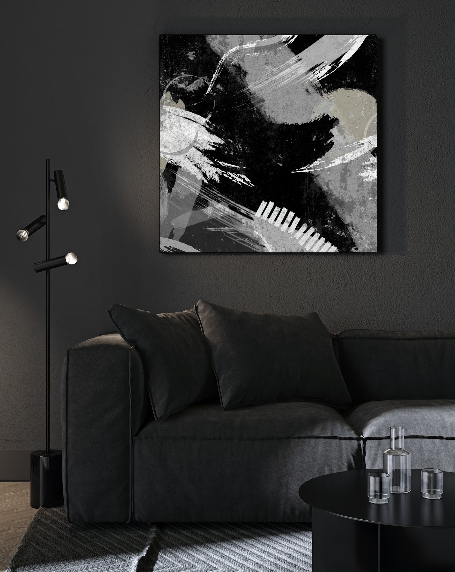 Christian art modern abstract monochrome tones