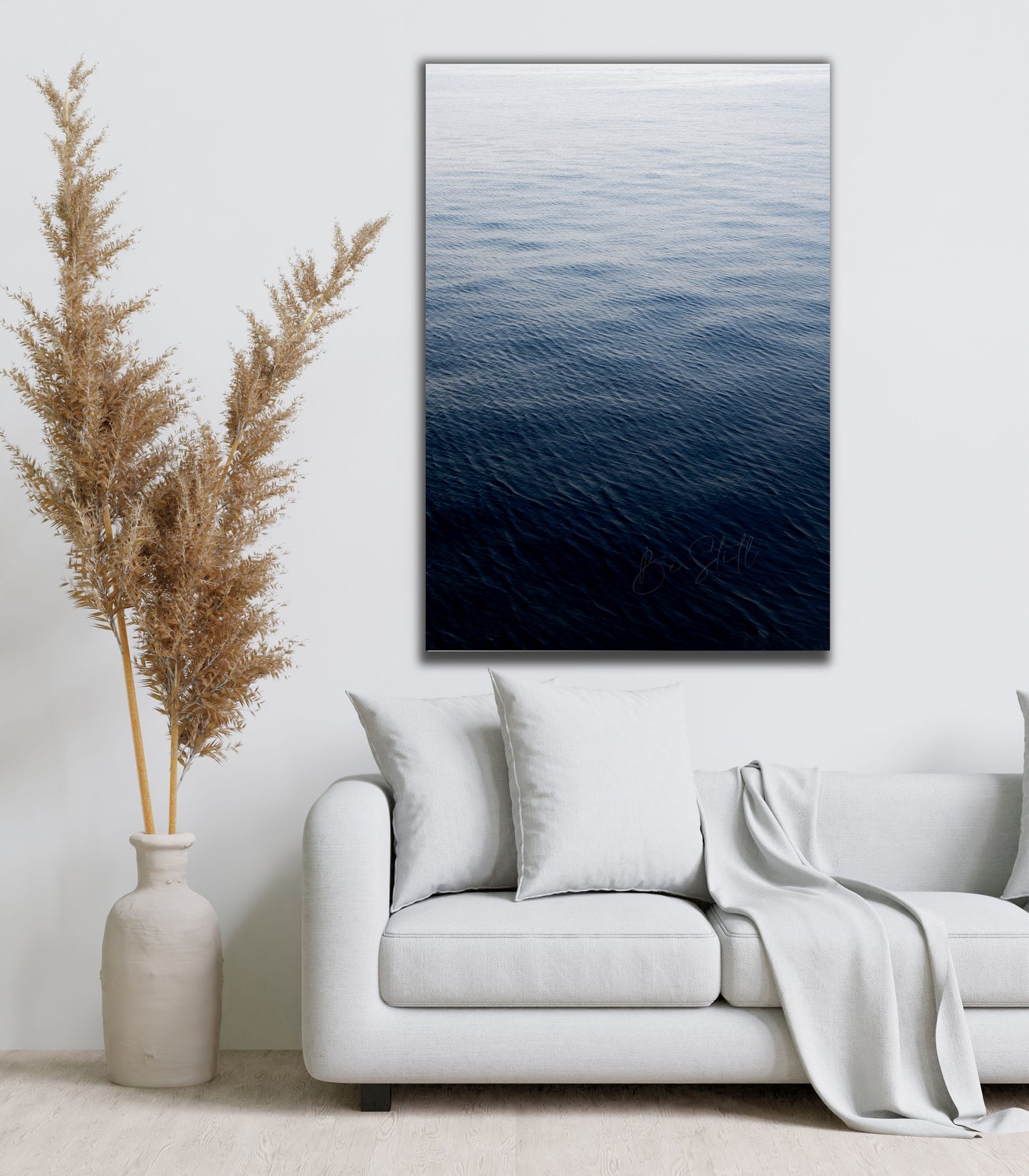 A seascape print that calls the viewer to a place of quietness and reflection 