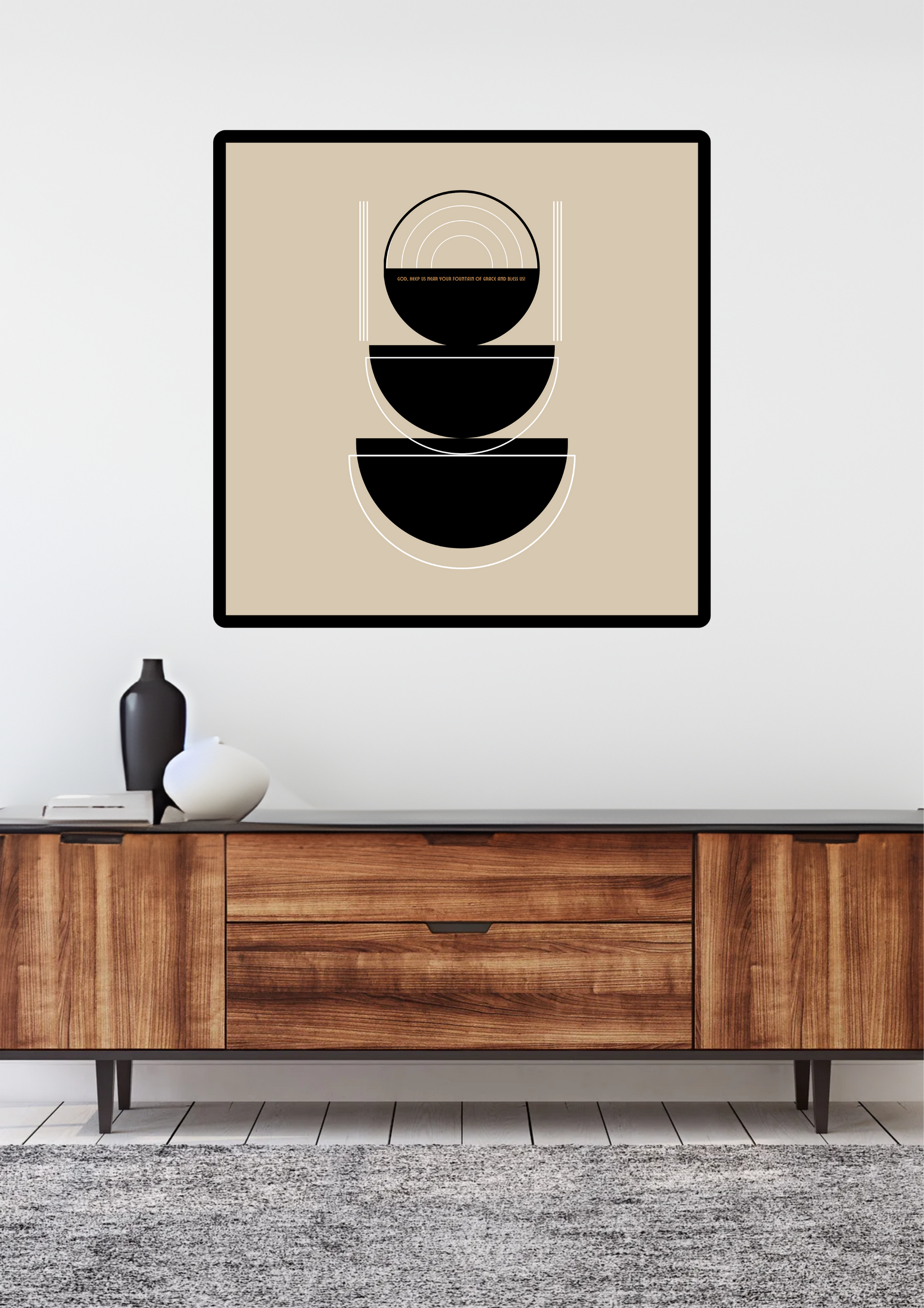 Mid Century Style poster with earthy colours