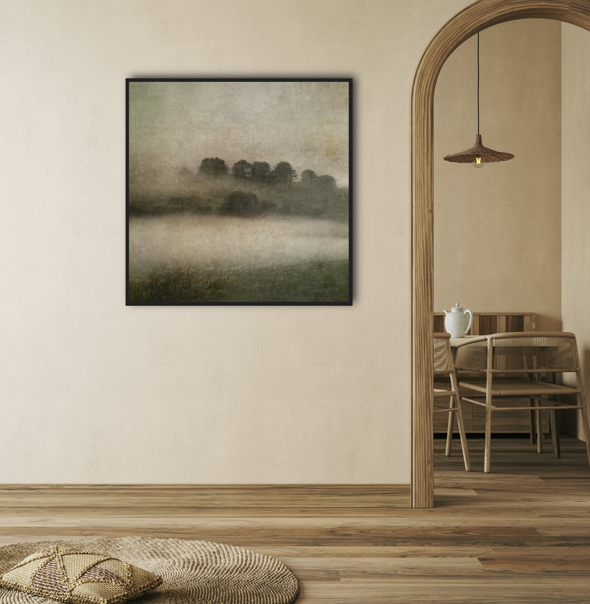 Landscape modern country farmhouse muted print