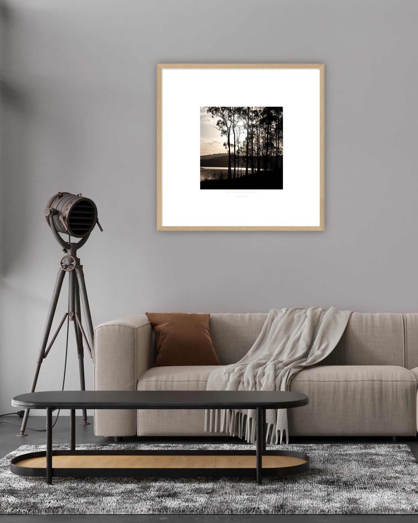 A serene wall art landscape Christian art print