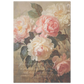 Poster vintage look pink and soft off white flowers with muted background 