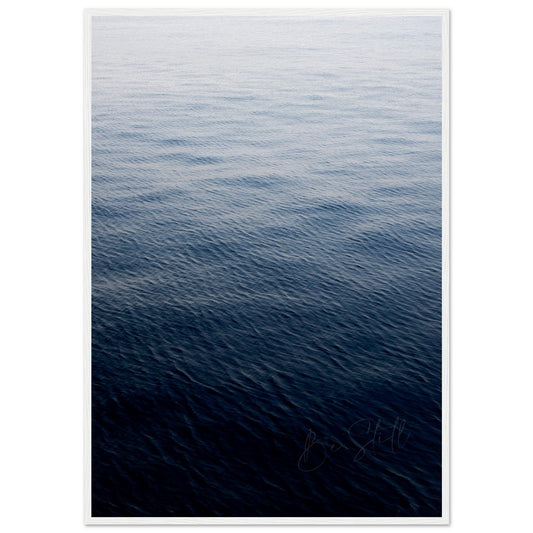 Christian Art print of the sea with words Be Still