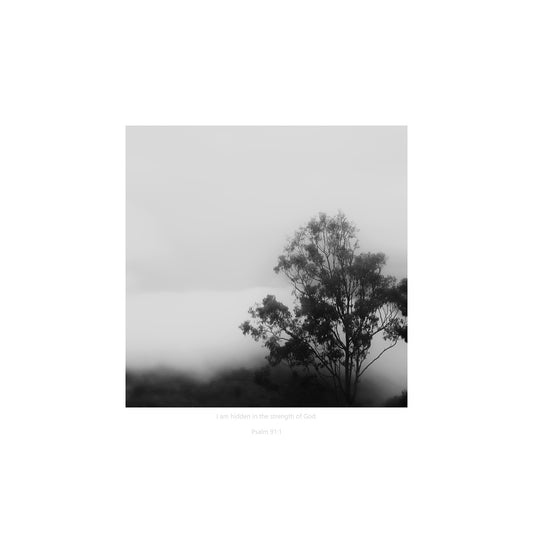 Christian Art Print Monochrome landscape 