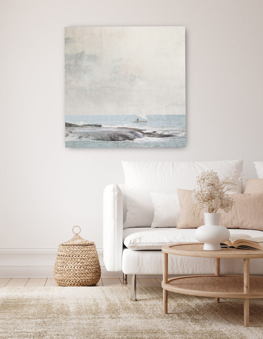 A textured look print that captures the vastness of the ocean