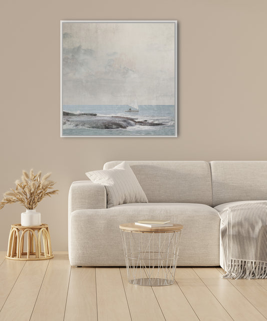 A textured look print that captures the vastness of the ocean