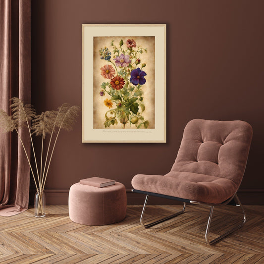 MiCoo Art & Decor Posters, Prints and Visual Artworks BEAUTY REMAINS - Vintage - Floral - Fine Art Framed Print