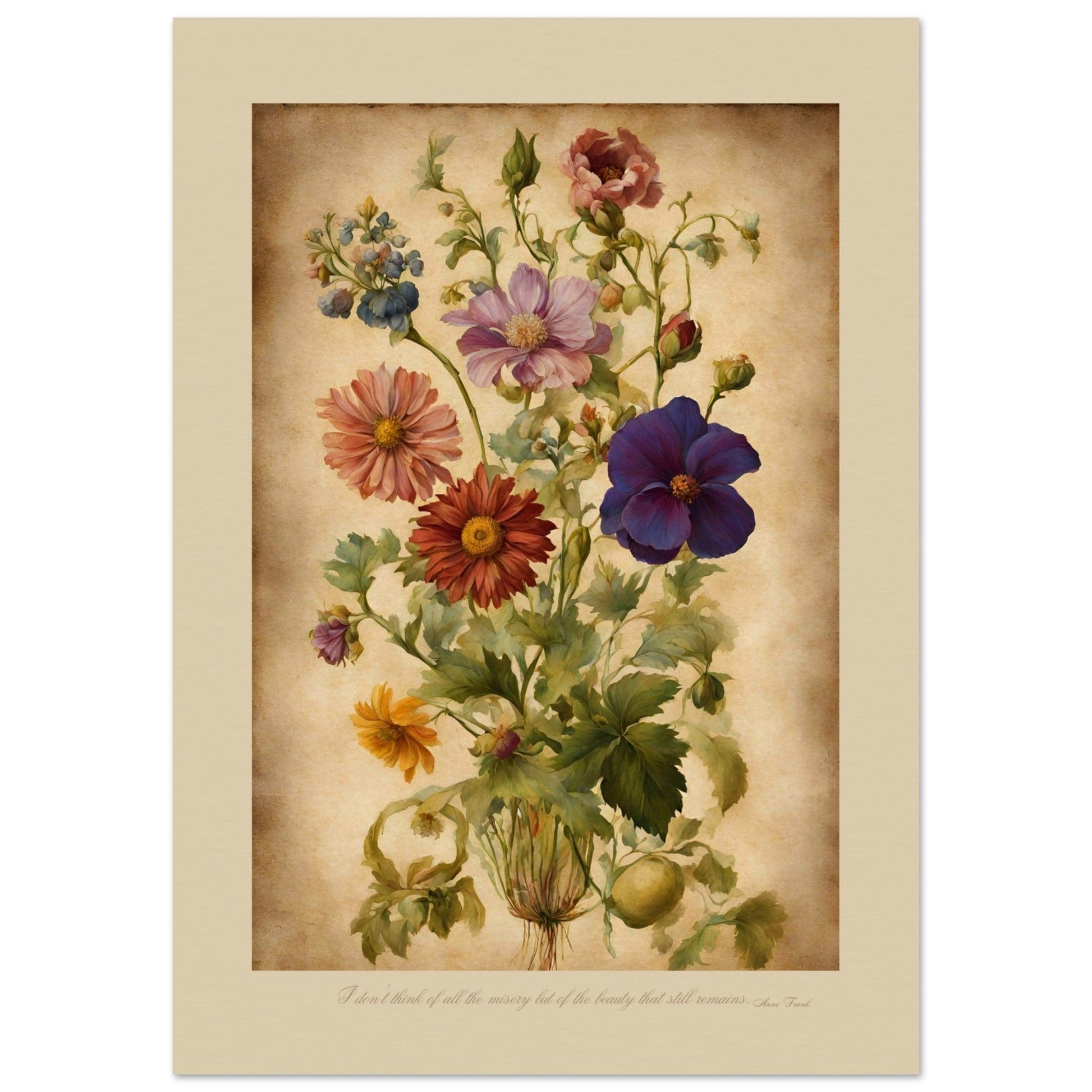 MiCoo Art & Decor Posters, Prints and Visual Artworks A1 (59.4 x 84.1  cm) BEAUTY REMAINS - Vintage - Floral - Fine Art Print