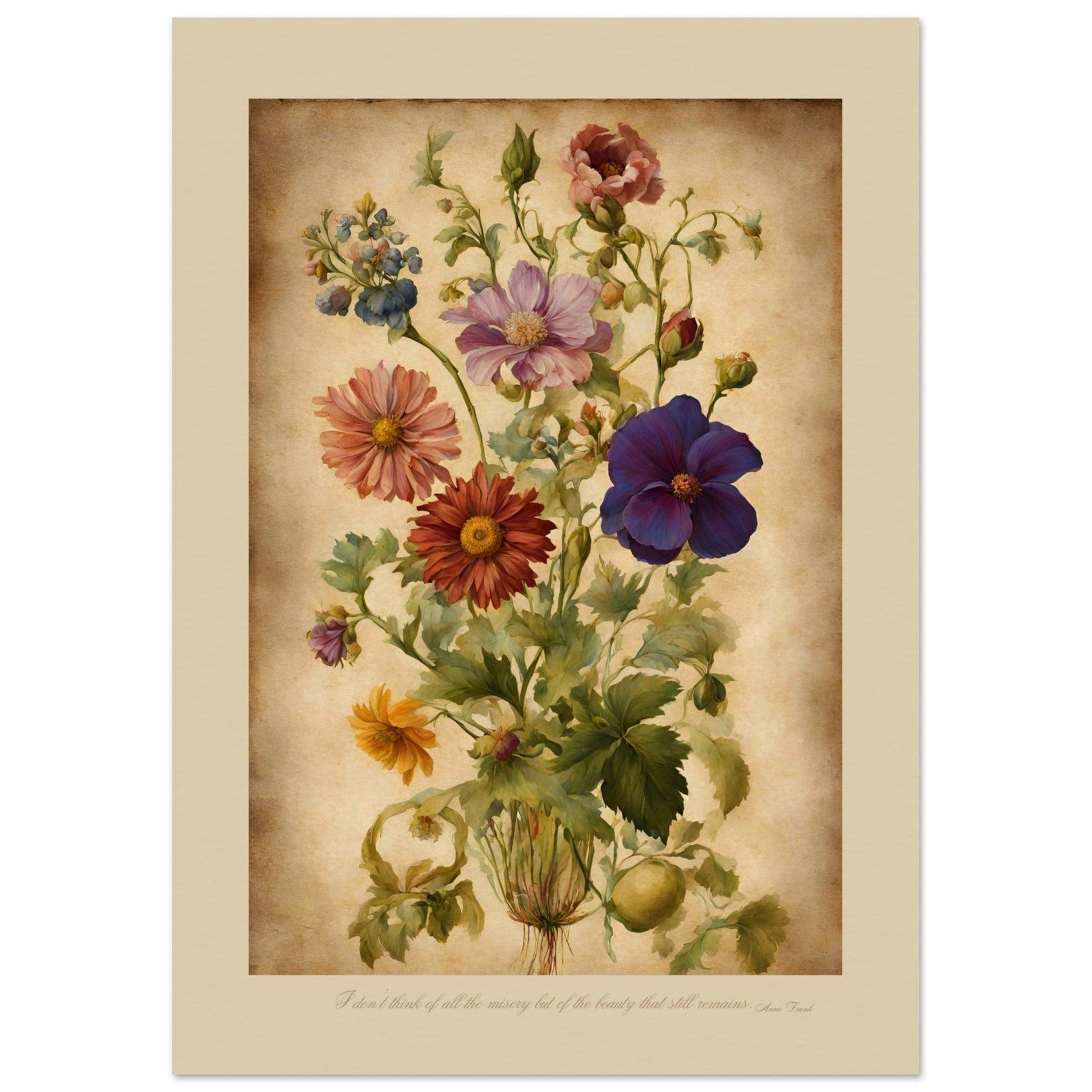 MiCoo Art & Decor Posters, Prints and Visual Artworks A3 (29.7 x 42  cm) BEAUTY REMAINS - Vintage - Floral - Fine Art Print