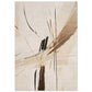  Abstract art cross in brown tones on soft beige background. 
