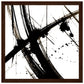 MiCoo Art & Decor Posters, Prints and Visual Artworks 30x30 cm / 12x12″ / Dark wood frame FREEDOM OF THE CROSS - Monochrome - Abstract - Framed Poster