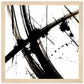 MiCoo Art & Decor Posters, Prints and Visual Artworks 30x30 cm / 12x12″ / Wood frame FREEDOM OF THE CROSS - Monochrome - Abstract - Framed Poster