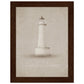 Micoo Art and Decor Posters, Prints and Visual Artworks 15x20 cm / 6x8″ / Dark wood frame FULL VISION - Lighthouse - Nautical - Framed Poster