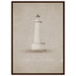 Micoo Art and Decor Posters, Prints and Visual Artworks 50x70 cm / 20x28″ / Dark wood frame FULL VISION - Lighthouse - Nautical - Framed Poster