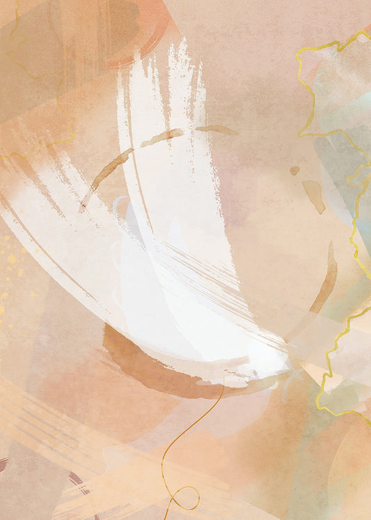 Abstract canvas flying abstracted dove  earthy toned