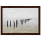 Micoo Art and Decor Posters, Prints and Visual Artworks A4 21x29.7 cm / 8x12″ / Dark wood frame PEACEFUL WATERS - Seascape - Nautical - Framed Poster