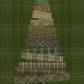  THE LIGHT HAS COME scripted below  Christmas tree abstracted with a dark green tartan background   Digital Download poster
